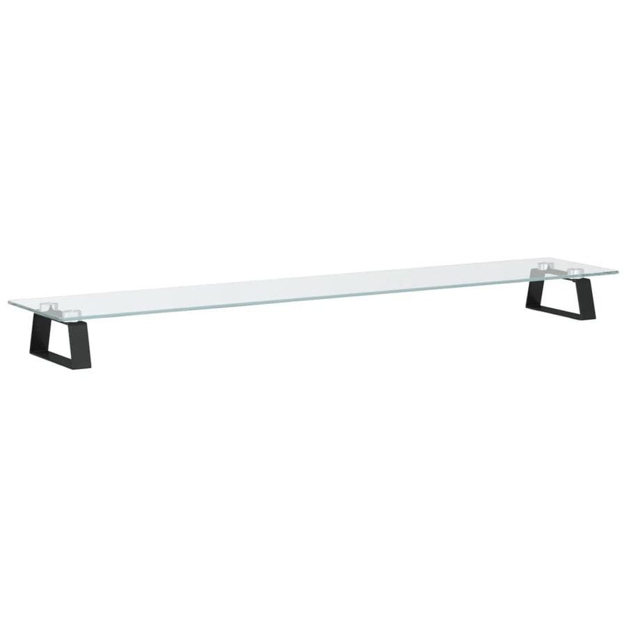 Monitorstandaard Gehard Glas En Metaal 100 x 20 x 8 cm Zwart