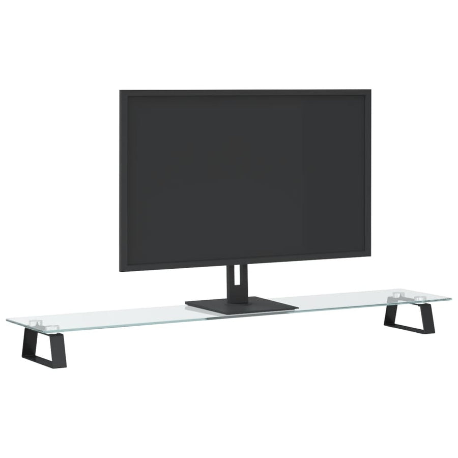 Monitorstandaard Gehard Glas En Metaal 100 x 20 x 8 cm Zwart