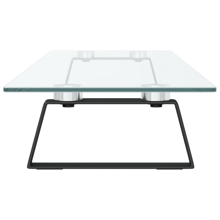 Monitorstandaard Gehard Glas En Metaal 100 x 20 x 8 cm Zwart
