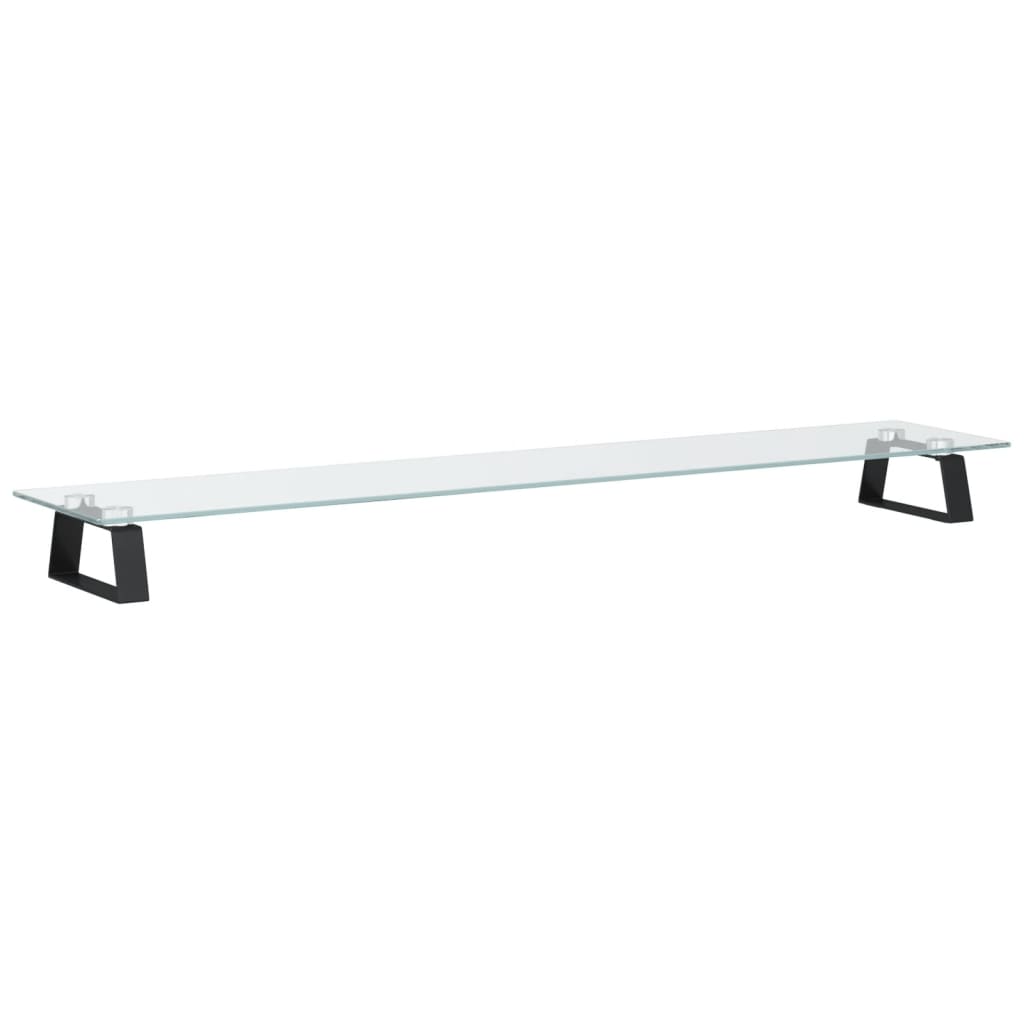 Monitorstandaard Gehard Glas En Metaal 100 x 20 x 8 cm Zwart