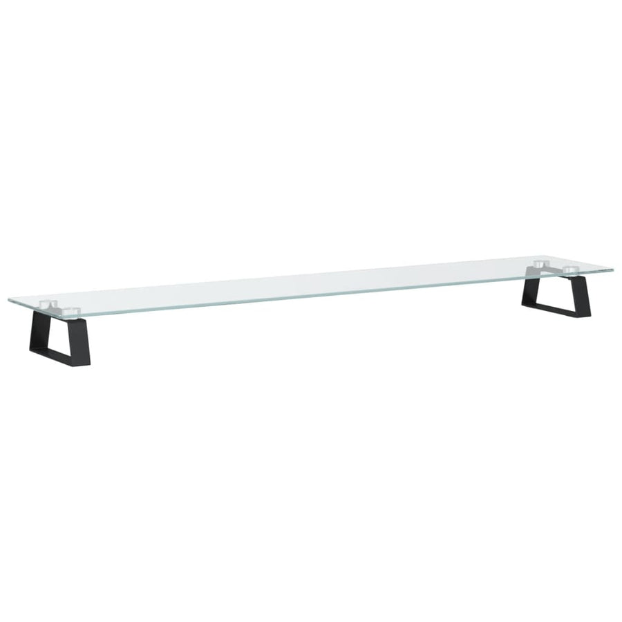 Monitorstandaard Gehard Glas En Metaal 100 x 20 x 8 cm Zwart