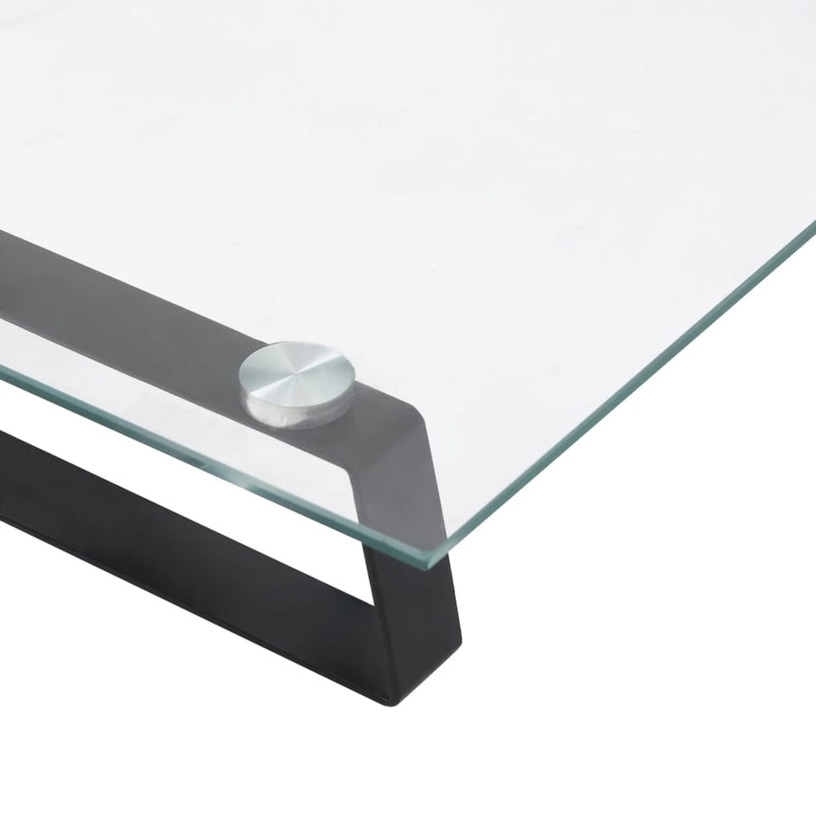 Monitorstandaard Gehard Glas En Metaal 100 x 20 x 8 cm Zwart