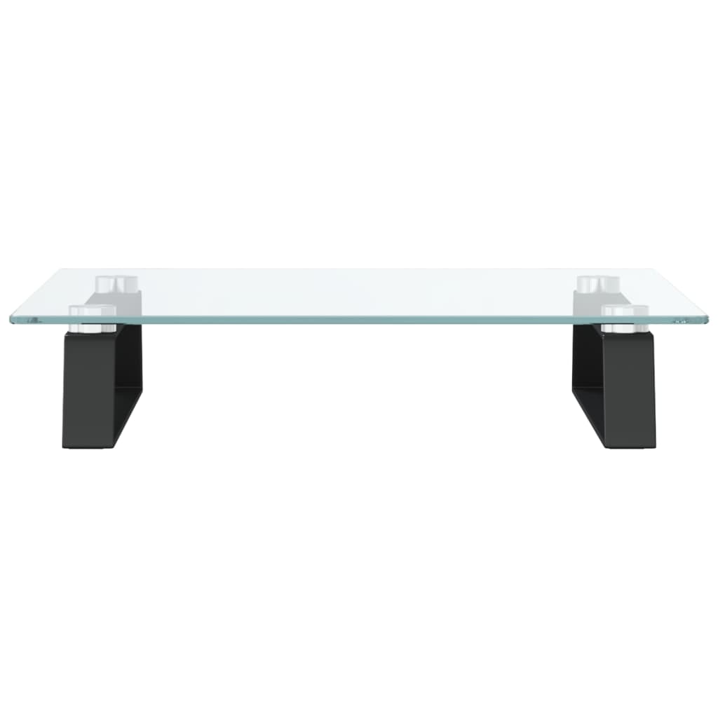 Monitorstandaard Gehard Glas En Metaal 40 x 35 x 8 cm Zwart