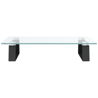 Monitorstandaard Gehard Glas En Metaal 40 x 35 x 8 cm Zwart