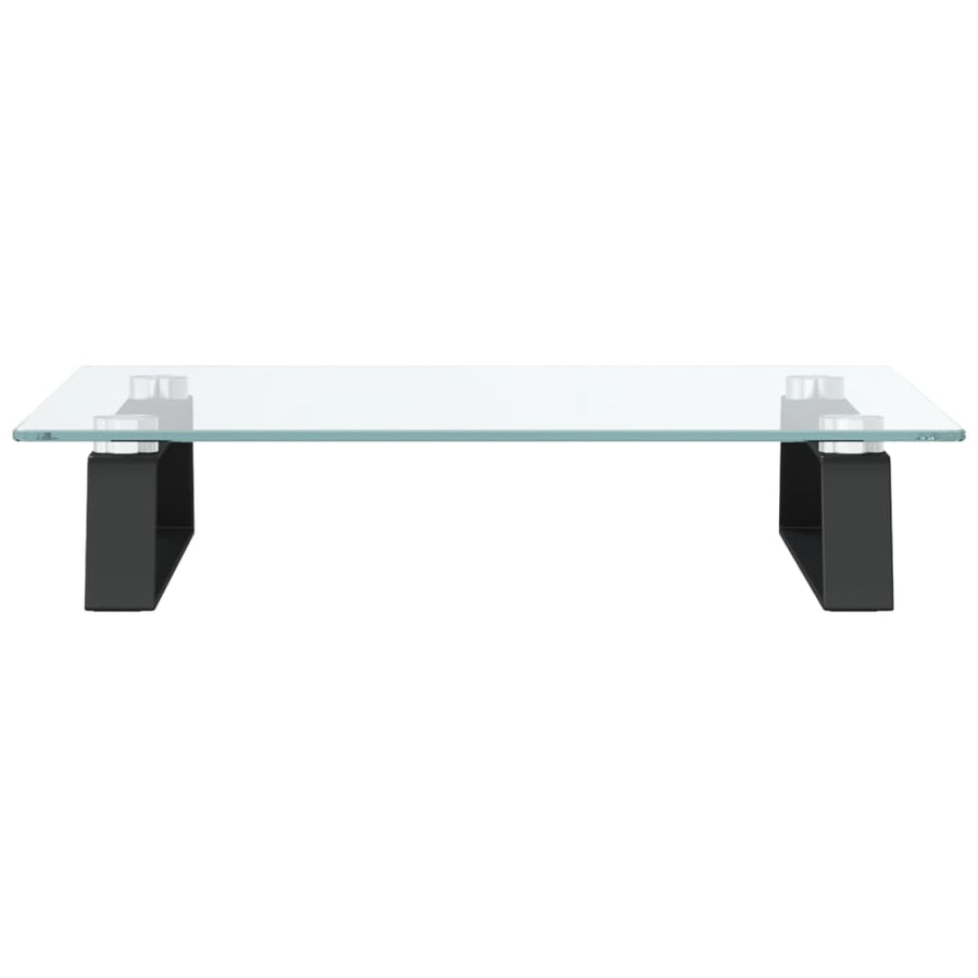 Monitorstandaard Gehard Glas En Metaal 40 x 35 x 8 cm Zwart