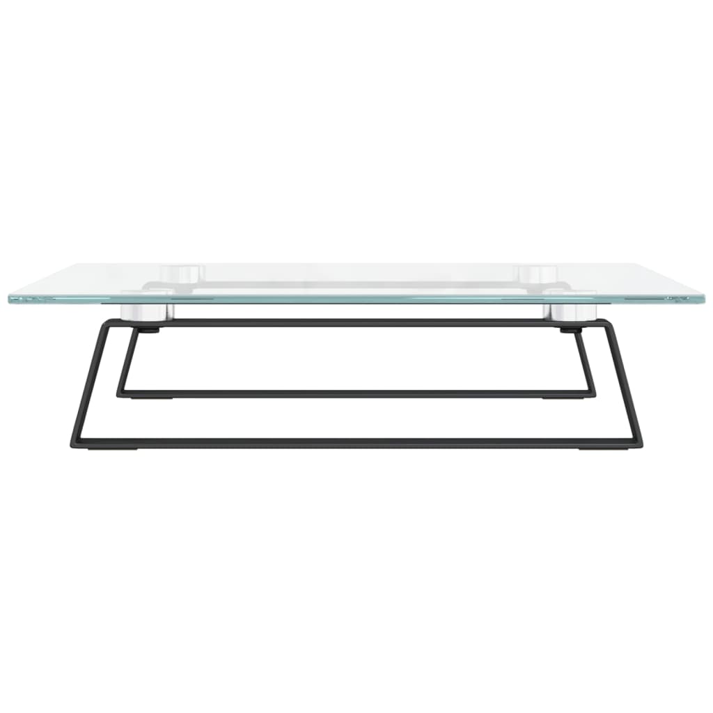 Monitorstandaard Gehard Glas En Metaal 40 x 35 x 8 cm Zwart