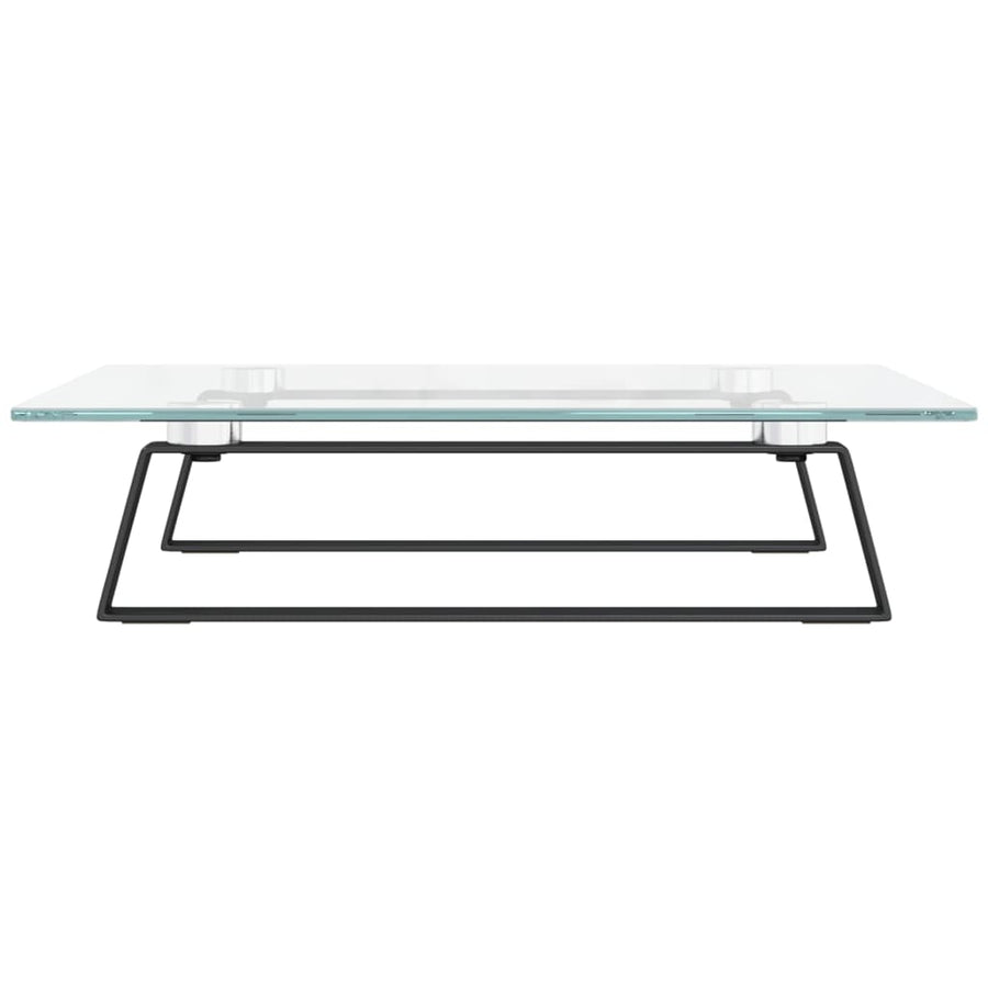 Monitorstandaard Gehard Glas En Metaal 40 x 35 x 8 cm Zwart