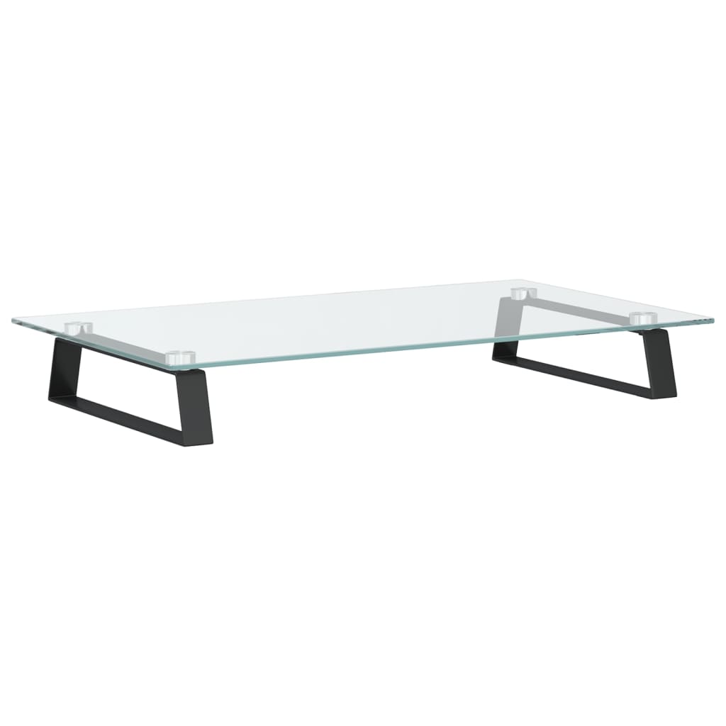 Monitorstandaard Gehard Glas En Metaal 60 x 35 x 8 cm Zwart