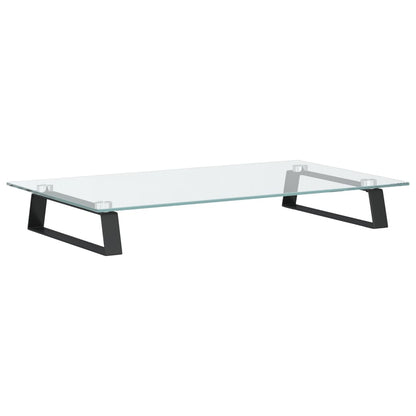 Monitorstandaard Gehard Glas En Metaal 60 x 35 x 8 cm Zwart