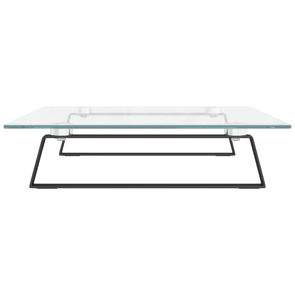 Monitorstandaard Gehard Glas En Metaal 60 x 35 x 8 cm Zwart