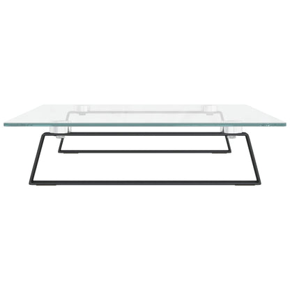 Monitorstandaard Gehard Glas En Metaal 60 x 35 x 8 cm Zwart