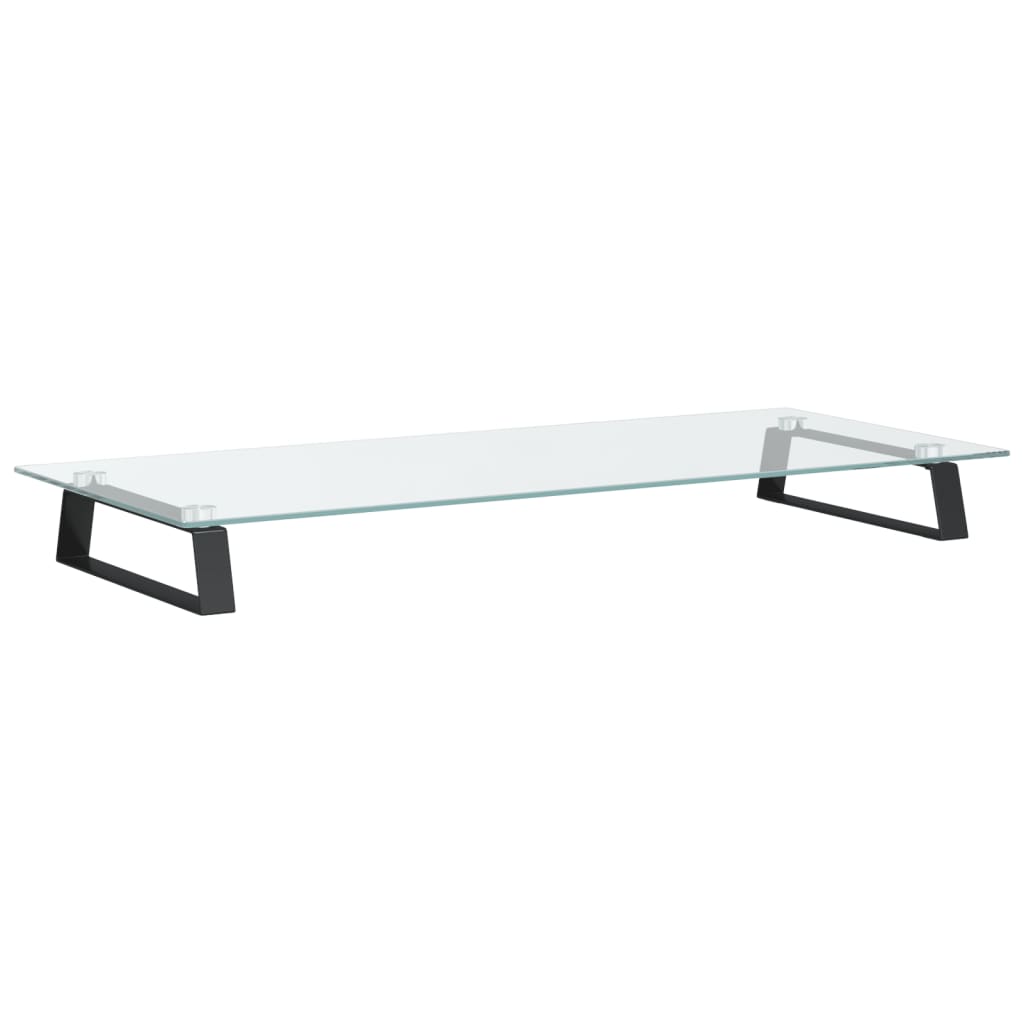 Monitorstandaard Gehard Glas En Metaal 80 x 35 x 8 cm Zwart