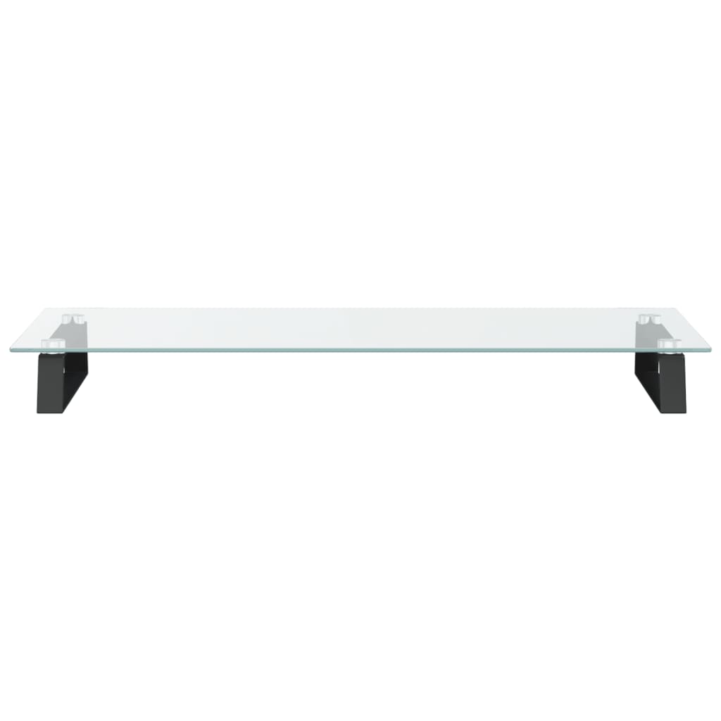 Monitorstandaard Gehard Glas En Metaal 80 x 35 x 8 cm Zwart