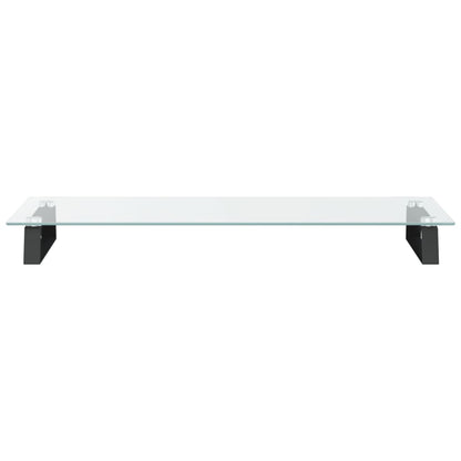 Monitorstandaard Gehard Glas En Metaal 80 x 35 x 8 cm Zwart