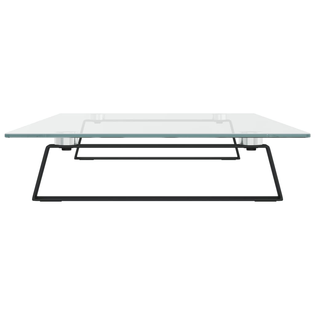 Monitorstandaard Gehard Glas En Metaal 80 x 35 x 8 cm Zwart