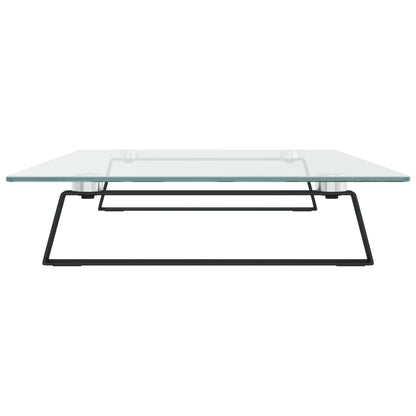 Monitorstandaard Gehard Glas En Metaal 80 x 35 x 8 cm Zwart