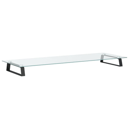 Monitorstandaard Gehard Glas En Metaal 100 x 35 x 8 cm Zwart