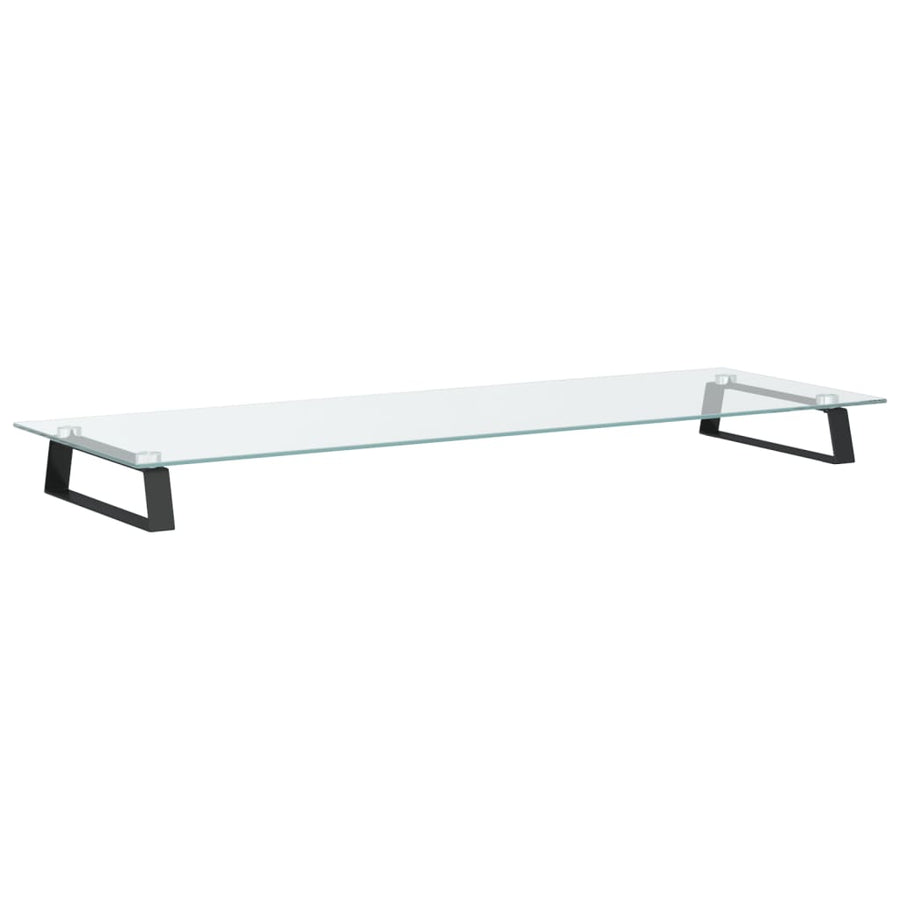 Monitorstandaard Gehard Glas En Metaal 100 x 35 x 8 cm Zwart