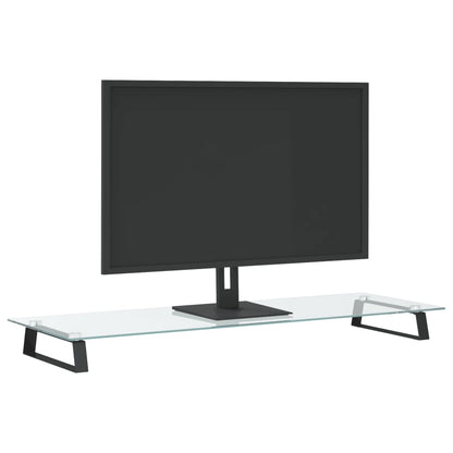 Monitorstandaard Gehard Glas En Metaal 100 x 35 x 8 cm Zwart