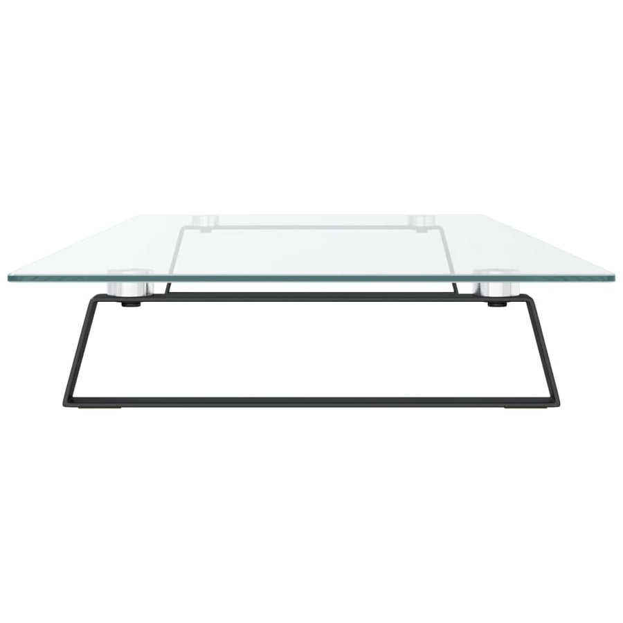 Monitorstandaard Gehard Glas En Metaal 100 x 35 x 8 cm Zwart