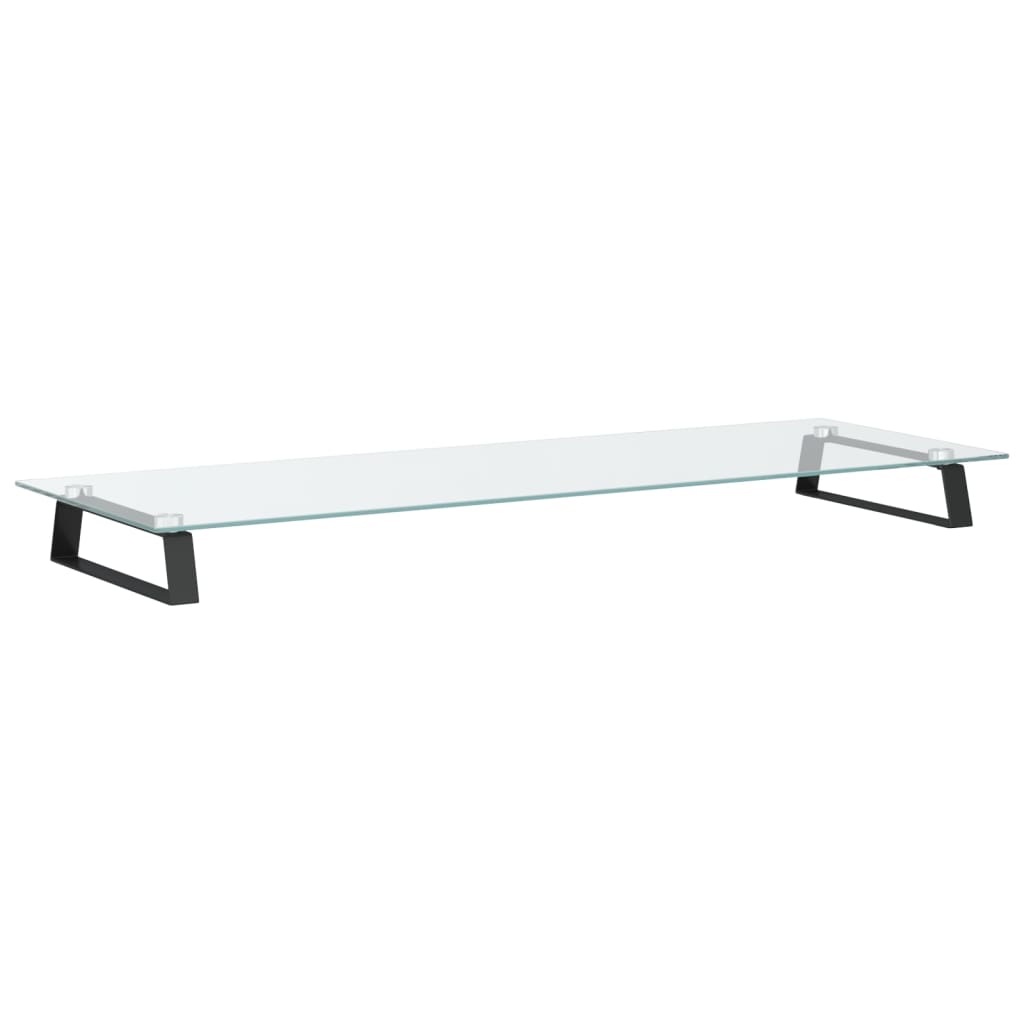 Monitorstandaard Gehard Glas En Metaal 100 x 35 x 8 cm Zwart