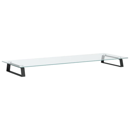 Monitorstandaard Gehard Glas En Metaal 100 x 35 x 8 cm Zwart