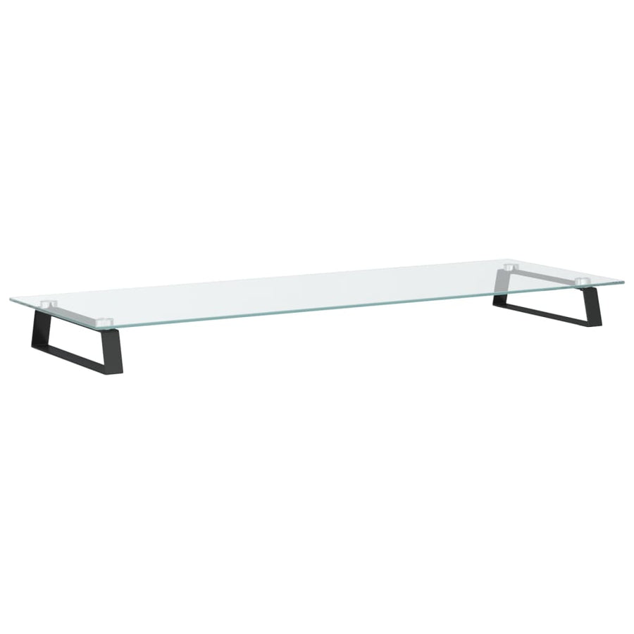 Monitorstandaard Gehard Glas En Metaal 100 x 35 x 8 cm Zwart