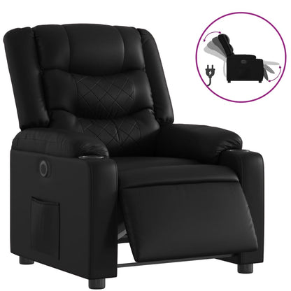 Fauteuil Kunstleer Zwart Nee Elektrisch verstelbaar