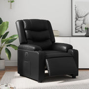 Fauteuil elektrisch verstelbaar kunstleer zwart