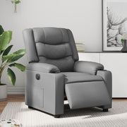 Fauteuil elektrisch verstelbaar kunstleer grijs