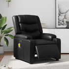 Massage chair adjustable electric faux leather black