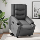 Recliner faux leather grey