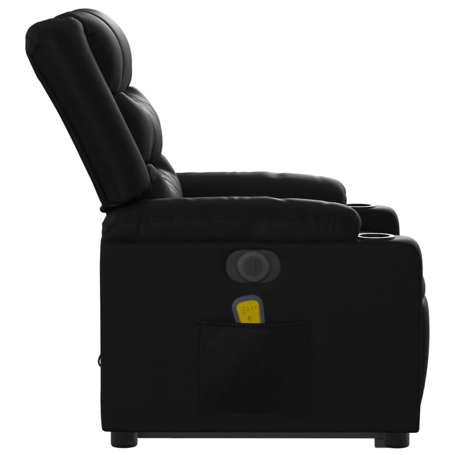 Sta-Op-Massagestoel Elektrisch Kunstleer Zwart Ja Elektrisch verstelbaar