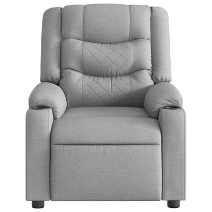 Fauteuil elektrisch verstelbaar stof lichtgrijs