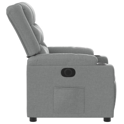 Fauteuil elektrisch verstelbaar stof lichtgrijs