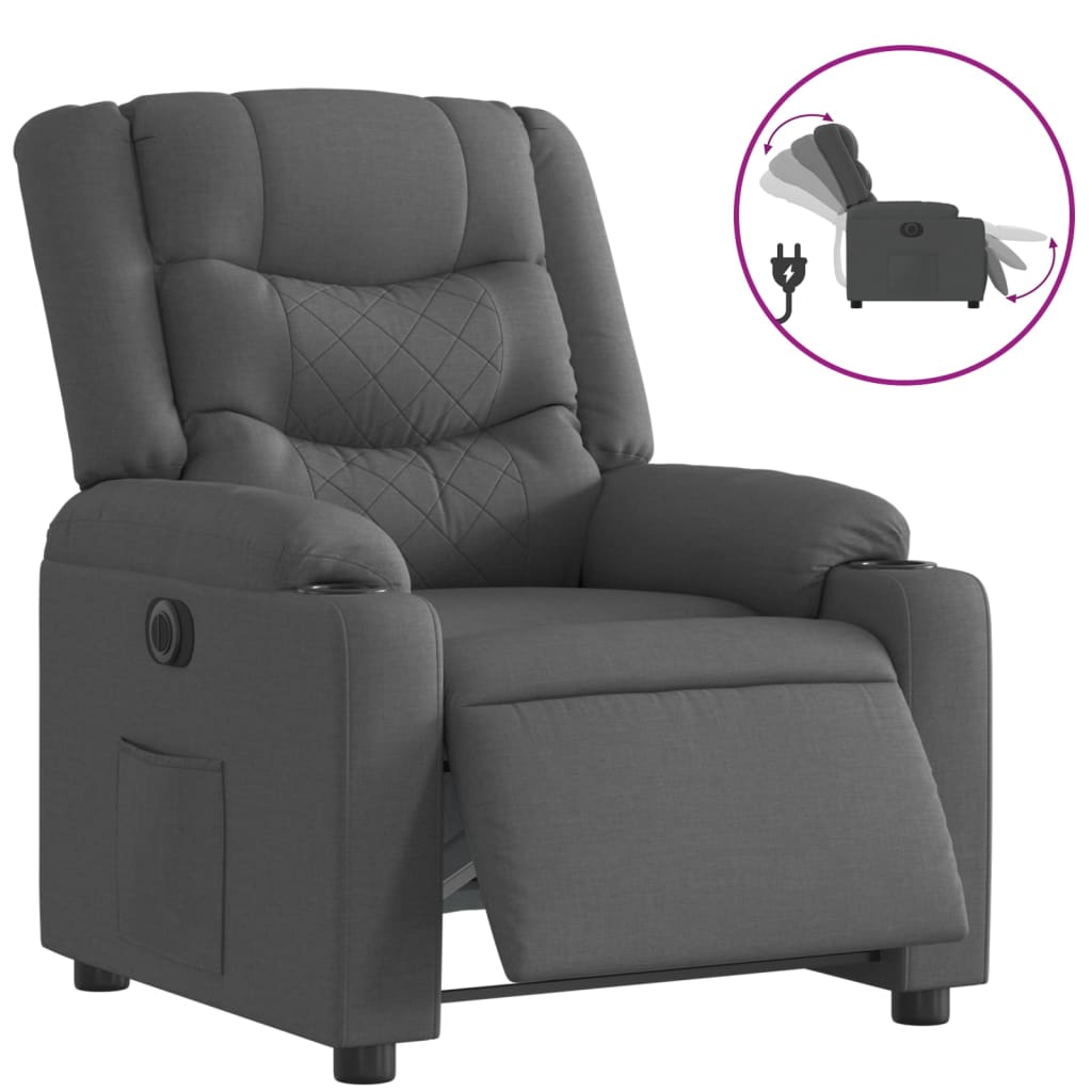Fauteuil Stof Donkergrijs Nee Elektrisch verstelbaar