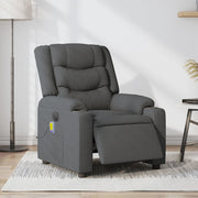 Massagestoel elektrisch verstelbaar stof donkergrijs 77x93x99 cm