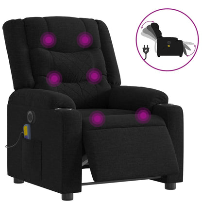 Massagestoel Stof Zwart Ja Elektrisch verstelbaar