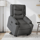 Electric adjustable recliner dark grey fabric