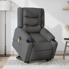 Electric Recliner Massage Chair Fabric Dark Grey