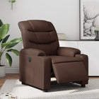 Elektrische fauteuil kunstleer bruin