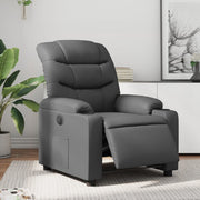 Fauteuil elektrisch verstelbaar kunstleer grijs