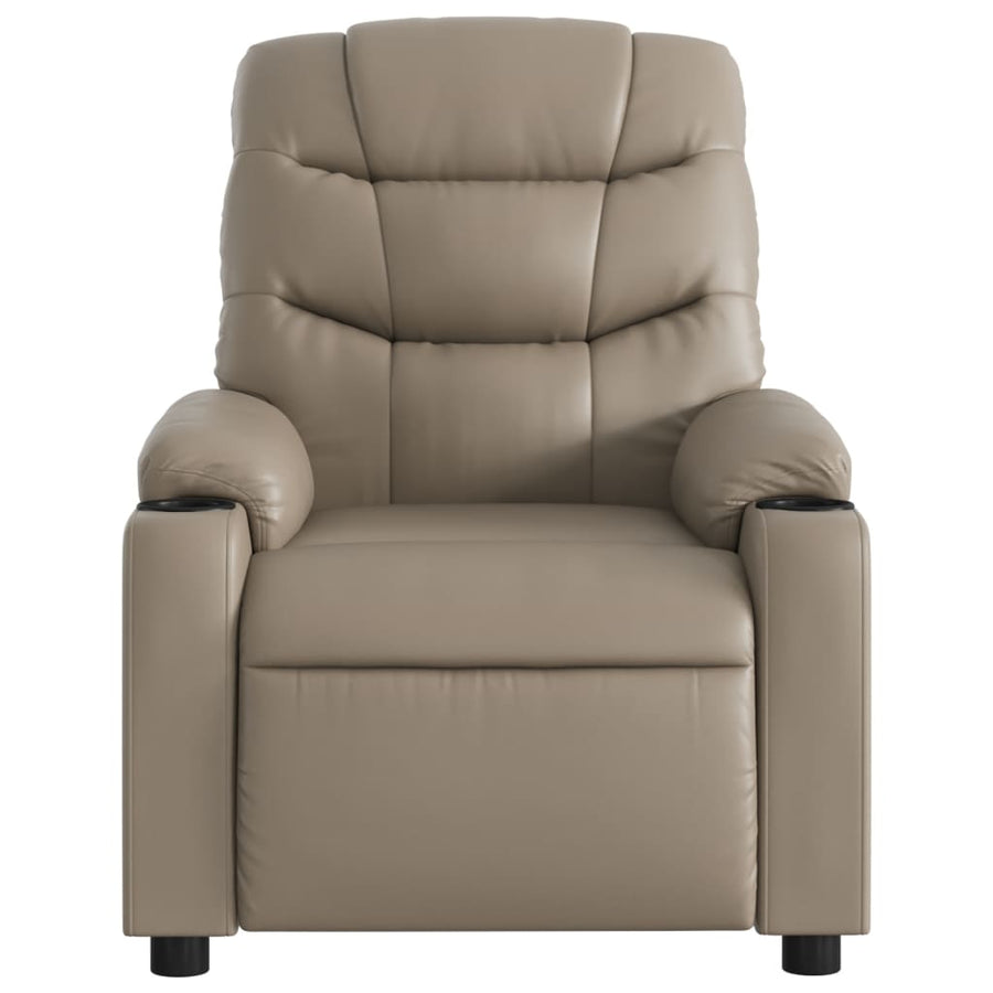 Fauteuil Verstelbaar Elektrisch Kunstleer Kleurig Cappuccino Nee Elektrisch verstelbaar