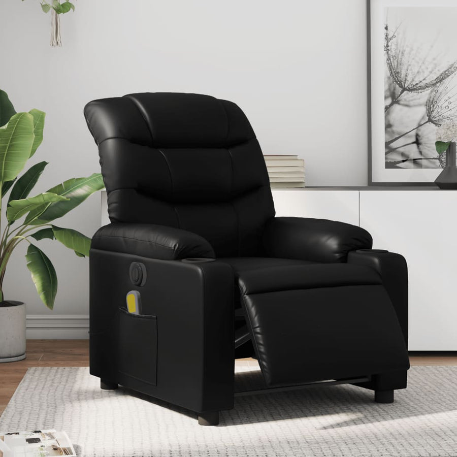 Massagestoel Verstelbaar Elektrisch Kunstleer Zwart Ja Elektrisch verstelbaar