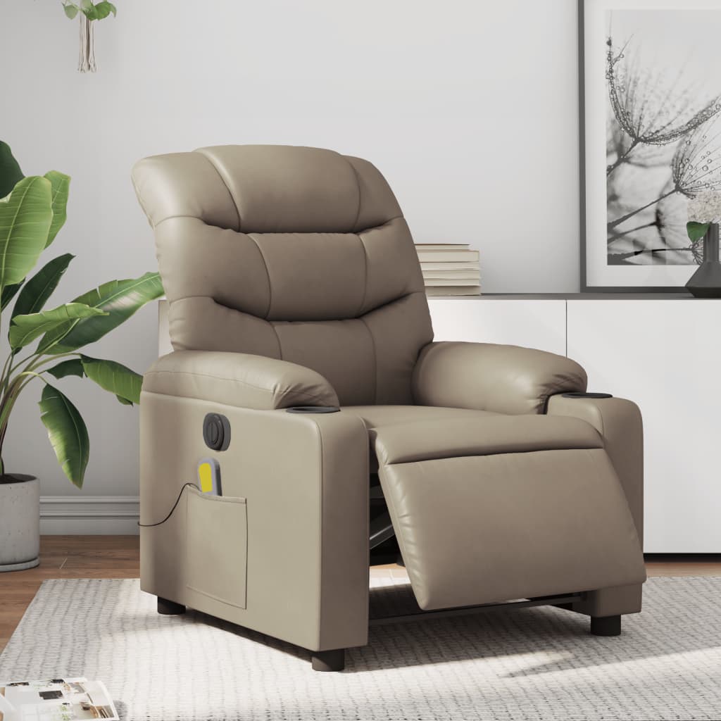 Massagestoel Verstelbaar Elektrisch Kunstleer Kleurig Cappuccino Ja Elektrisch verstelbaar