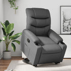 Recliner faux leather grey