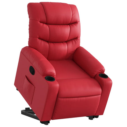 Sta-op-stoel kunstleer rood