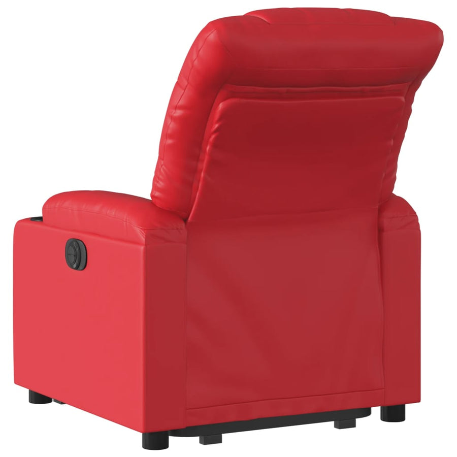 Sta-op-stoel kunstleer rood