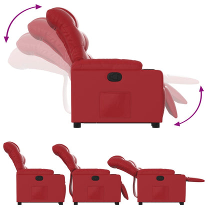 Sta-op-stoel kunstleer rood