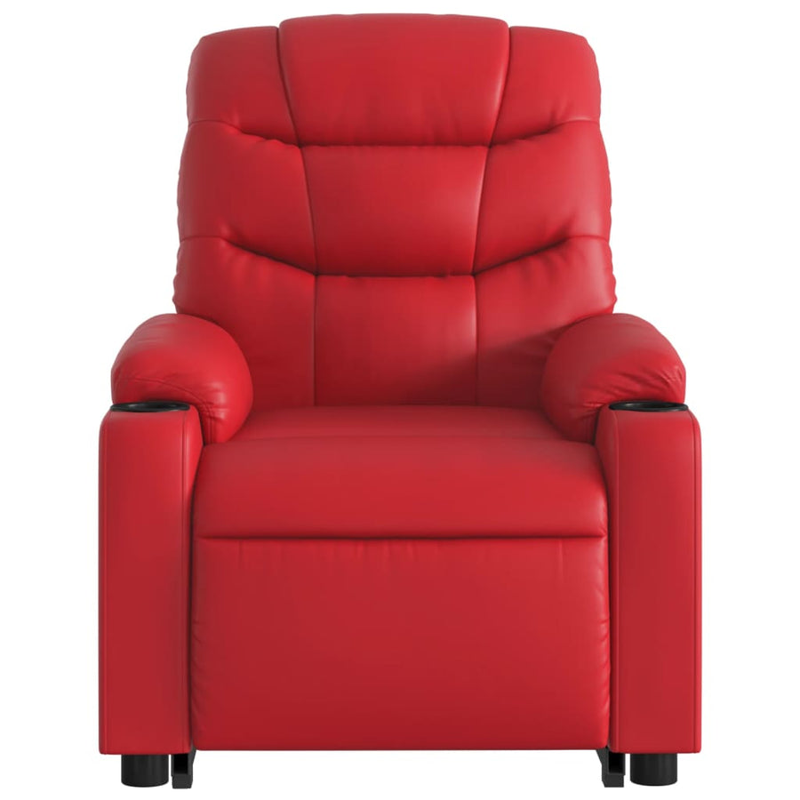 Sta-op-stoel kunstleer rood
